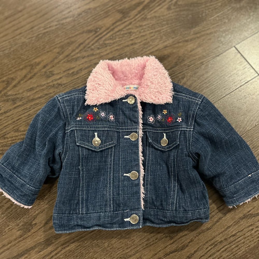 Mary Kate & Ashley Denim Jacket with Pink Collar